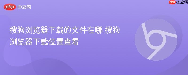 搜狗浏览器下载位置查看- 搜狗浏览器下载的文件在哪