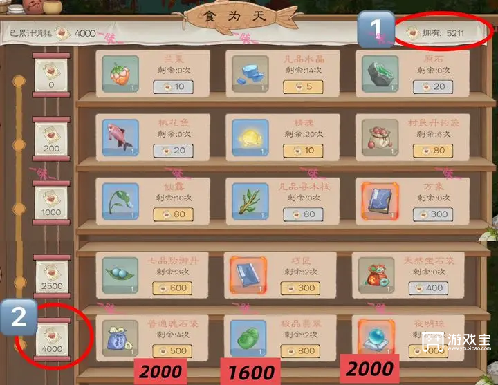 桃源记2食为天兑换建议攻略