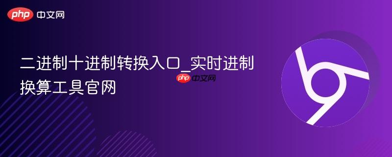 实时进制换算工具官网- 二进制十进制转换入口
