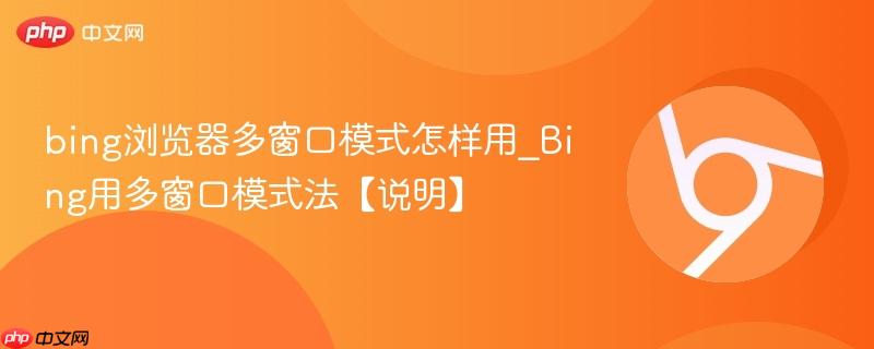 Bing用多窗口模式法【说明】- bing浏览器多窗口模式怎样用