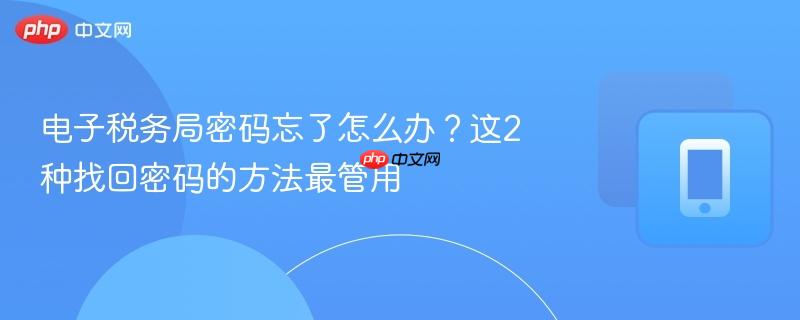 电子税务局密码忘了怎么办？这2种找回密码的方法最管用-