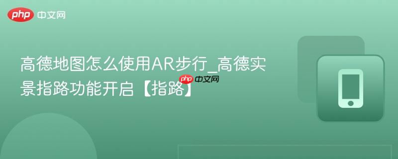 高德实景指路功能开启【指路】- 高德地图怎么使用AR步行