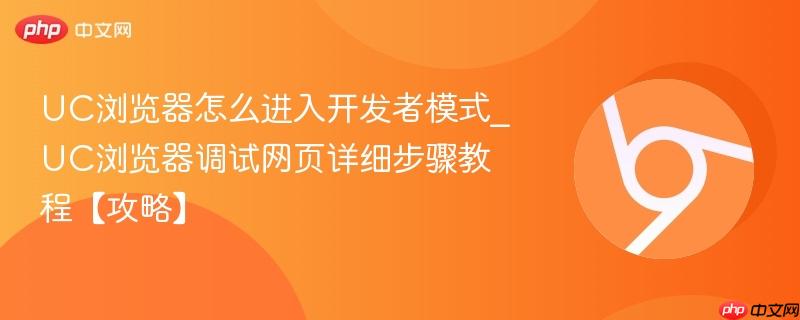 UC浏览器调试网页详细步骤教程【攻略】- UC浏览器怎么进入开发者模式