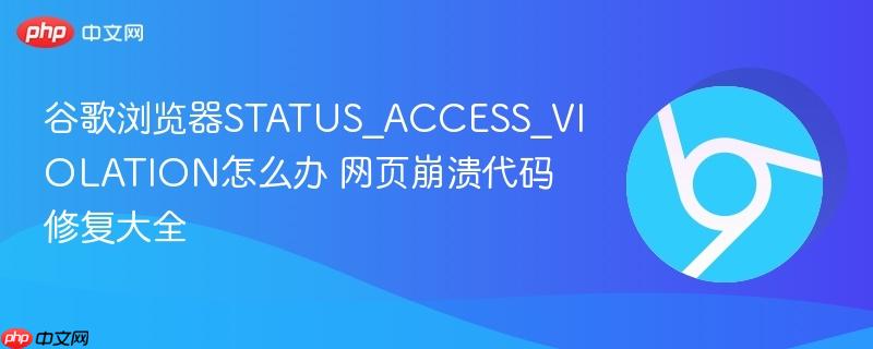ACCESS VIOLATION怎么办 网页崩溃代码修复大全- 谷歌浏览器STATUS