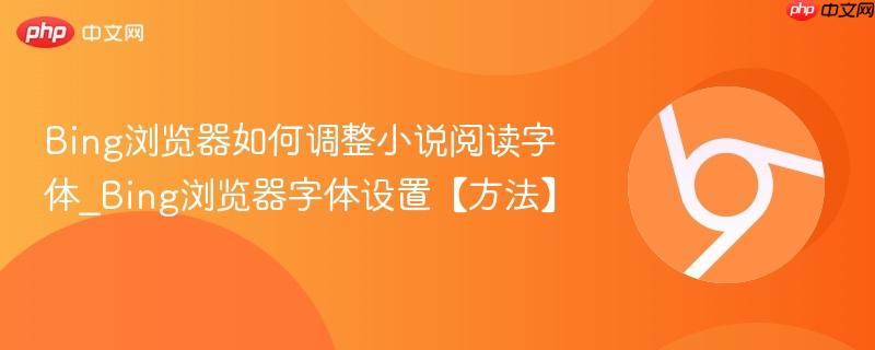 Bing浏览器字体设置【方法】- Bing浏览器如何调整小说阅读字体